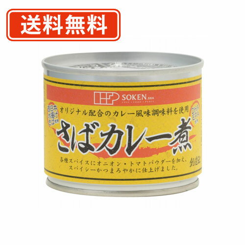 創健社 さばカレー煮 190g×24缶　【送料無料(一部地域を除く)】