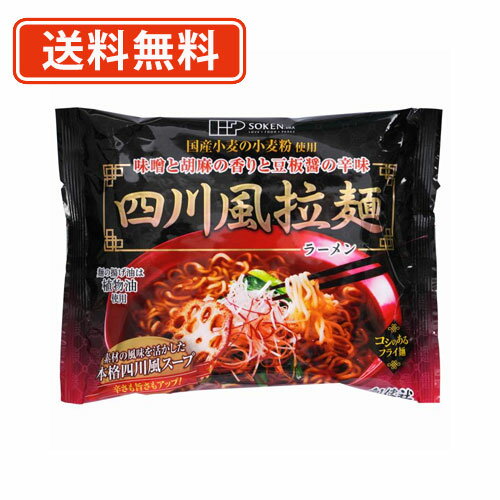 創健社 四川風拉麺（シセンフウラーメン） 110.2g×10袋　国産小麦　植物油【送料無料(一部地域を除く)】