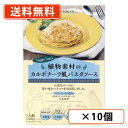 創健社 植物素材のカルボナーラ風パスタソース(レトルト) 150g×10個 【送料無料(一部地域を除く)】