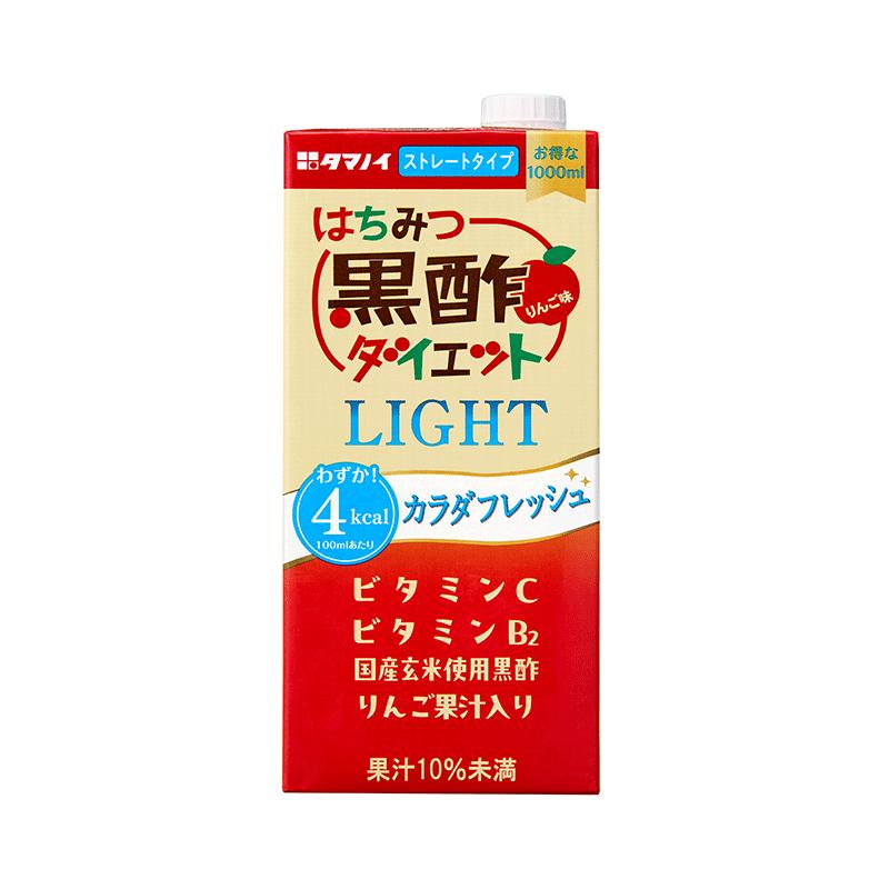 たかおマーケットのタマノイ酢　はちみつ黒酢ダイエットLight　1L×18本（6本入×3ケース）　ライト　ダイエット　【送料無料(一部地域を除く)】｜アングル2