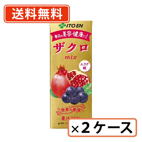 Rakuten - 伊藤園 ザクロmix 紙パック 200ml×48本(24本×2ケース) ザクロミックス 【送料無料(一部地域を除く)】