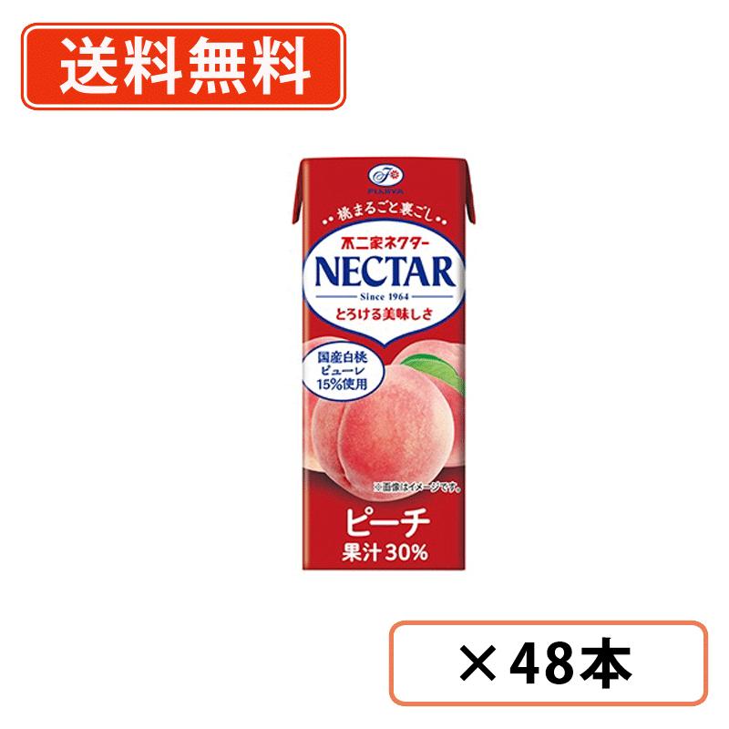 乐天商城 - 不二家　ネクターピーチ 200ml×48本(24本入×2ケース)　白桃　もも　NECTAR　【送料無料(一部地域を除く）】