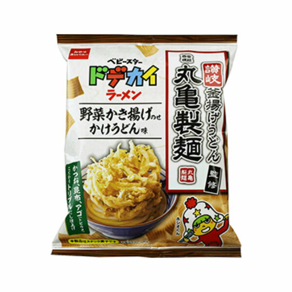 おやつカンパニー　ベビースタードデカイラーメン　丸亀製麺　野菜かき揚げのせ かけうどん味　68g×12入　*