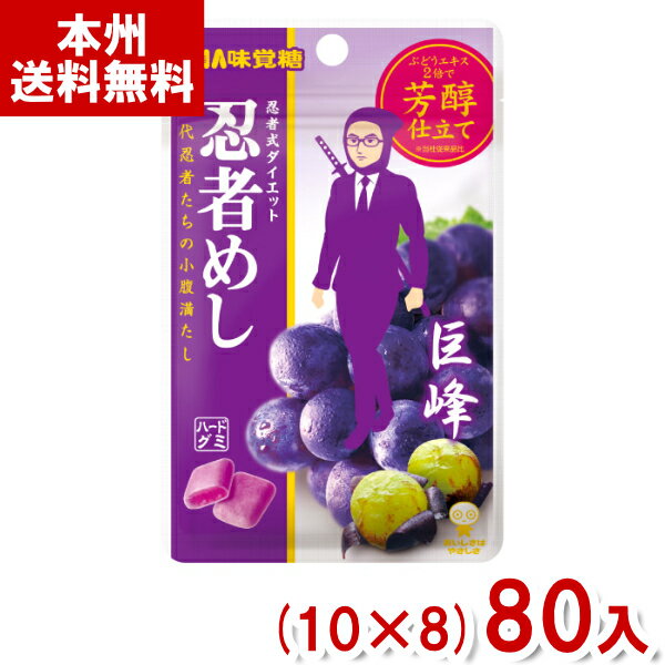 楽天ゆっくんのお菓子倉庫味覚糖 忍者めし 巨峰味 （10×8）80入 （グミ お菓子 おやつ 景品） （ケース販売） （Y80） （賞味期限2024.12月末） （本州送料無料）