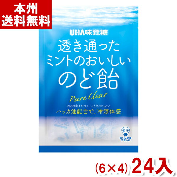 味覚糖 92g 透き通ったミントのおいしいのど飴 (6×4)24入 (Y80) (new) (本州送料無料)のサムネイル