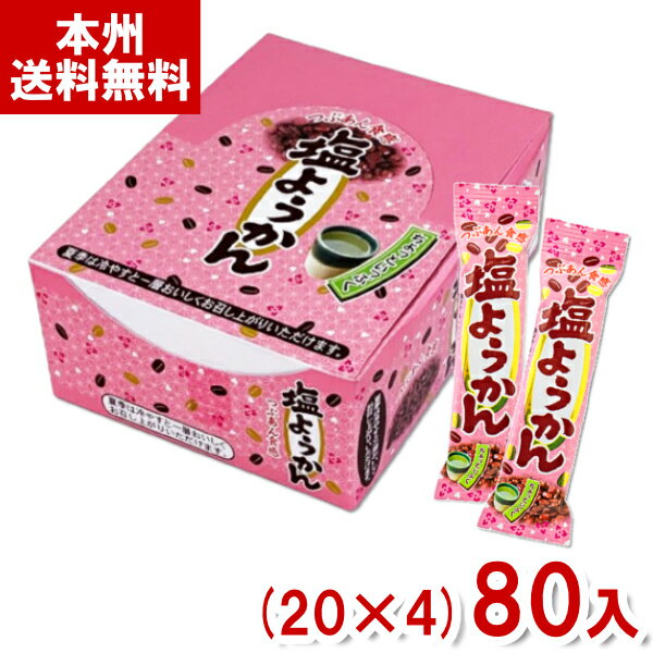 やおきん 26g 塩ようかん (20×4)80入 (小豆 羊羹 駄菓子 お菓子 おやつ 大量 景品 ばらまき イベント 敬老の日) (Y80) (本州送料無料)