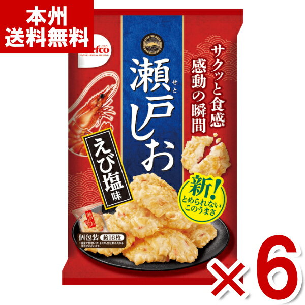 楽天ゆっくんのお菓子倉庫栗山米菓 瀬戸の汐揚 えび塩味 16枚×6入 （瀬戸しお えび塩味 米菓 揚げせんべい お菓子 景品 まとめ買い） （Y80） （本州送料無料）
