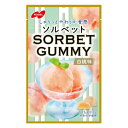 ノーベル ソルベットグミ 白桃味 50g×6入 (NOBEL ピーチ グミ お菓子 おやつ 景品 ばらまき 大量販売 販促品 まとめ買い)(4)