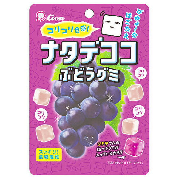 ライオン菓子 ナタデココぶどうグミ 44g×10入 (ナタデココ グレープ グミ お菓子 おやつ 景品 ばらまき まとめ買い)