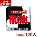 チロルチョコ ミルク (30×4)120入 (駄菓子 チョコレート) (Y60) (本州送料無料)