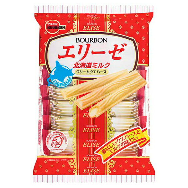 ブルボン エリーゼ北海道ミルク 16本×12入 (ウエハース お菓子 まとめ買い)