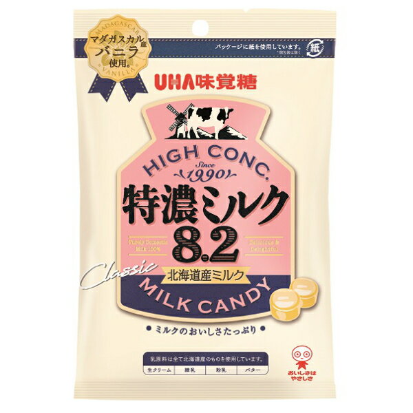 味覚糖 特濃ミルク8.2 北海道産ミルク 88g×6入 (キャンディ 飴 まとめ買い)のサムネイル