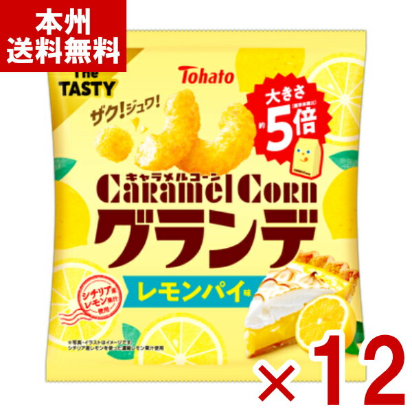 (賞味期限2026.1.29) 東ハト キャラメルコーン グランデ レモンパイ味 55g×12入 (最短当日出荷) (アウトレット 訳あり お菓子 見切り品 セ...