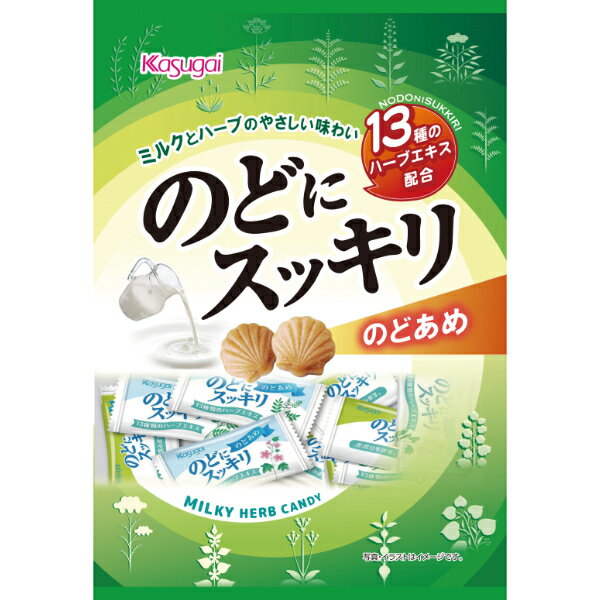 春日井製菓 のどにスッキリ 125g×12袋入 (のど飴 ハーブ キャンディ まとめ買い)