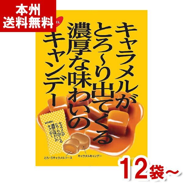 あめ・キャンディ ノーベル 80g キャラメルがとろ～り出てくる濃厚な味わいのキャンデー (キャンディー 飴 あめ お菓子 おやつ) (本州送料無料)