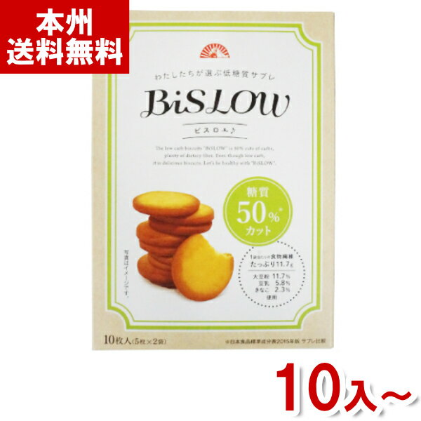 前田製菓 5枚×2袋 BiSLOW～ビスロー♪～ (BOXタイプ) (糖質オフ 低糖質 ビスケット お菓子 まとめ買い) (本州送料無料)