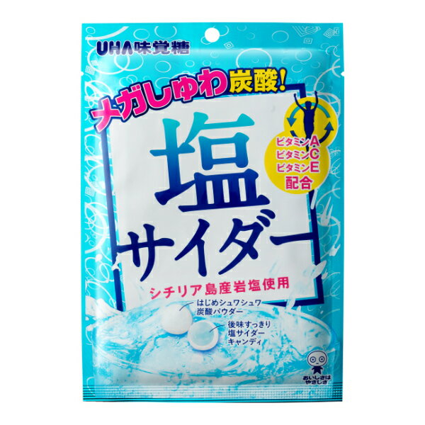 あめ・キャンディ 味覚糖 塩サイダー 66g×6入 (飴 キャンディ 塩分補給 熱中症対策 塩飴 お菓子 おやつ 景品 ばらまき まとめ買い)