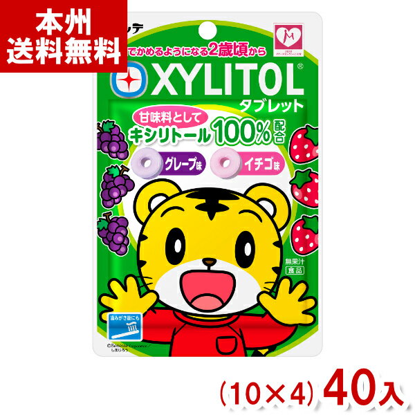 ロッテ 30g しまじろう キシリトールタブレット (グレープ イチゴ) (10×4)40袋入 (本州送料無料)
