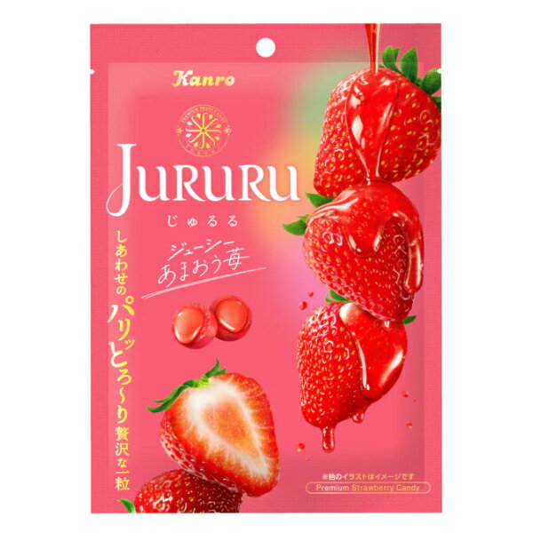 カンロ じゅるる あまおう苺 60g×6入 (最短当日出荷) (期間限定 飴 キャンディ お菓子 おやつ 景品 ばらまき 大量販売 まとめ買い) (レ)*のサムネイル