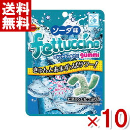 ブルボン フェットチーネグミ ソーダ味 50g×10入 (グミ お菓子) (ポイント消化) (CP) (メール便全国送料無料)