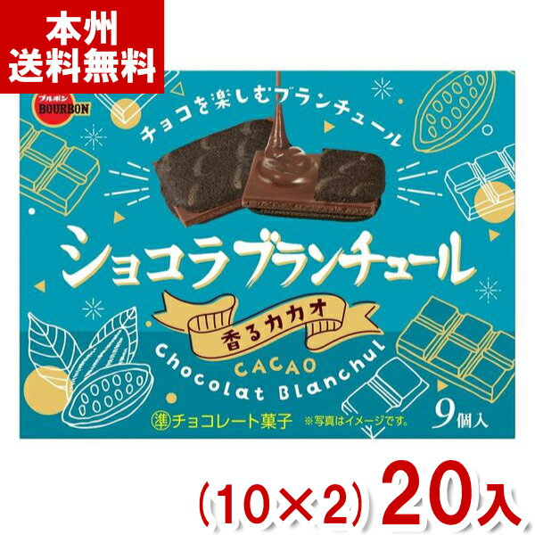 (賞味期限2026.1月末) ブルボン 9枚 ショコラブランチュール 香るカカオ (10×2)20入 (アウトレット 訳あり お菓子 見切り品 セール クッキー...