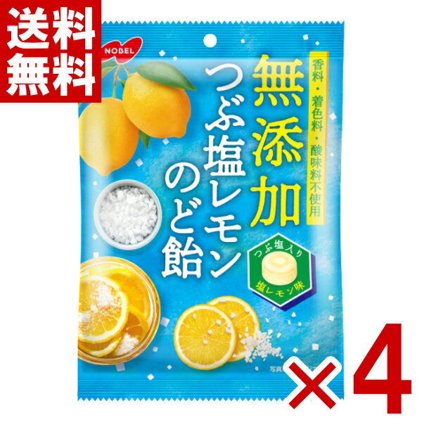 ノーベル 無添加つぶ塩レモンのど飴 90g×4袋セット (ポイント消化) (CP) (賞味期限2026.2月末) (メール便全国送料無料)のサムネイル