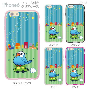 iPhone6s iPhone6 ケース バンパー カバー スマホケース クリアケース ハードケース ジアン jiang 着せ替え イラスト かわいい Clear Arts インコ 01-ip6-f0277