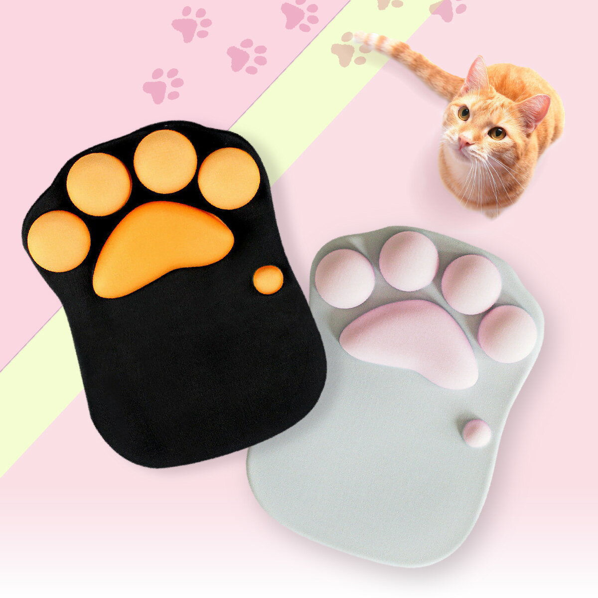 【ポイント5倍&110円〜500円offクーポン配布】 マウスパッド 肉球 猫 ネコ かわいい おしゃれ リストレスト 手首 おもしろ ぷにぷにジェル neko-pad