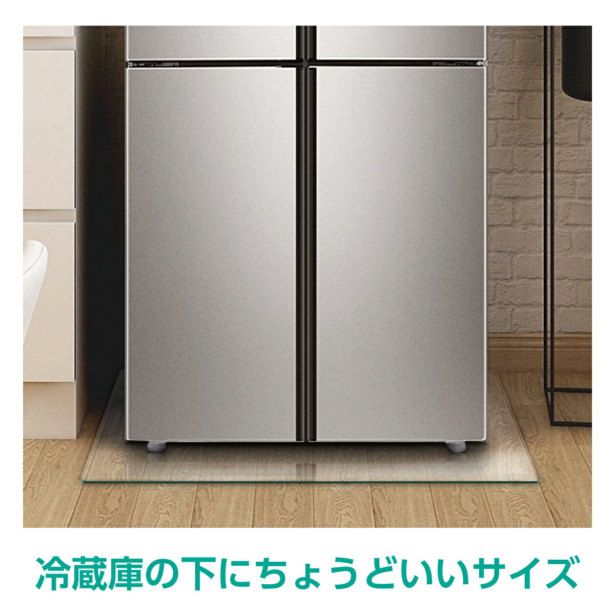 【5月23日 20時～！先着100枚♪50％OFFクーポン配布】 フロアマット 透明 冷蔵庫 チェアマット 床 保護 マット 椅子 テーブル 拭ける キッチン マット 洗える おしゃれ 新生活 floor-mat-ss 3