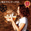 \楽天ランキング 1位獲得/ 特大ブランデーグラス 特大 グラス ワイン ビール 直径24cm 高さ25cm 4L ハンドメイド ゆうたろう 巨大 パーティー ...