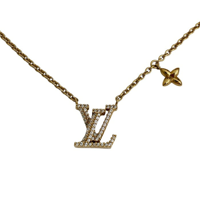 LOUIS VUITTON ルイヴィトン LV アイコニック ブランド ロゴ ネックレス ペンダント ゴールド M00596 aa0701002