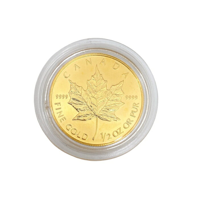 メイプルコイン メイプルリーフ 金貨 1/2オンス 999.9 ランダムイヤー カナダ 純金 K24 コイン 地金型金貨 投資資産 Gold Maple Leaf Coin コレクション aa0701007