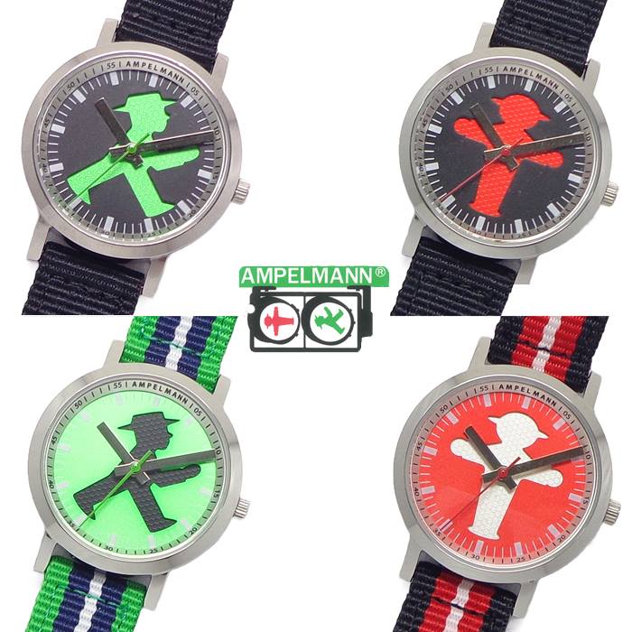 アンペルマン 腕時計 レディス キッズ メンズ ウォッチ AFB2038 AFB2039 クォーツ 3針 ナイロン ドイツ 信号機 止まれ 進め 三頭身 ピクト...