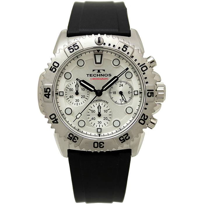 腕時計 メンズ ウォッチ テクノス TECHNOS T9B90-SS クロノグラフ CHRONOGRAPH ラバー ベルト 送料無料 日本製ムーブ クォーツ 24時間計 ストップウォッチ SEIKO社製ムーブ 機械 使用 スイス