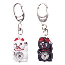 懐中時計 ポケットウォッチ 招き猫 VR-MANEKI-NEKO チェ−ン フック 3針 時 分 秒 クォーツ beckoning cat luck...