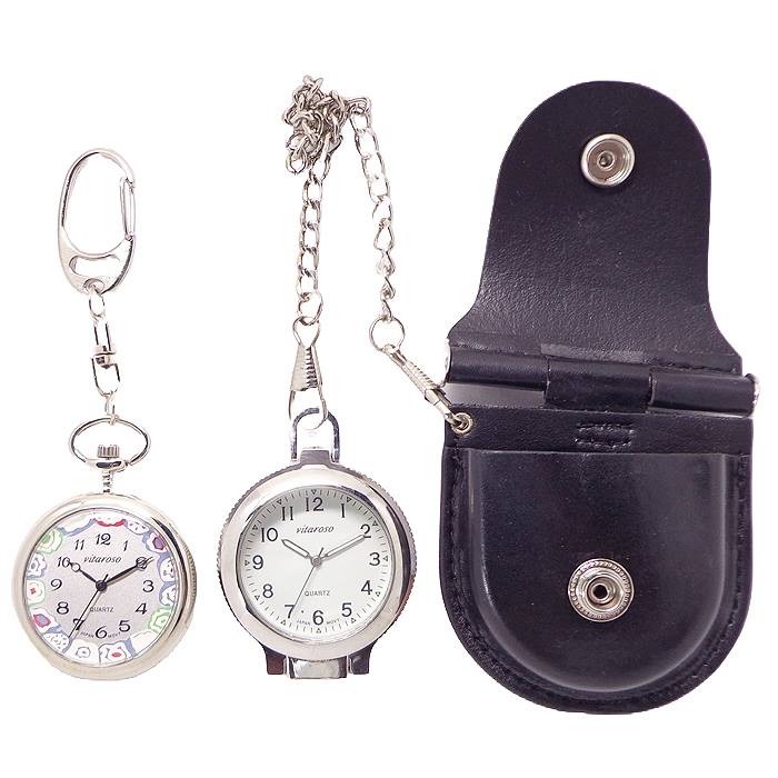 懐中時計 ポケットウォッチ VR-PW2 チェ−ン フック 3針 時 分 秒 クォーツ 送料無料
