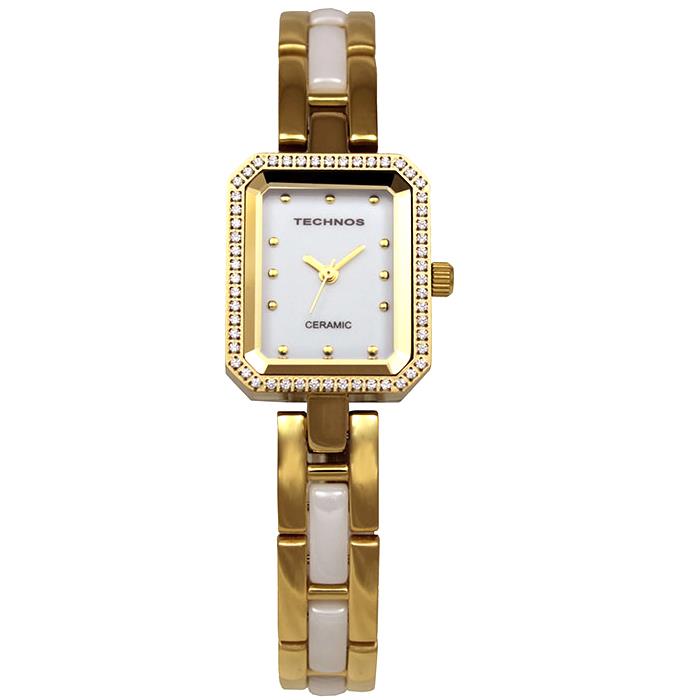 ■□商品特長□■ 1900年、時計技術者であったメルヒオール・グンツィンガーがスイスのジュラ山岳地方のウェルシェンロールに時計工房を開設したのが、テクノス社の始まり。 テクノスとはギリシャ語の「テクネー」にちなんで名づけられたもので、その名の通り技術を基本理念とした時計作りで、数々の傑作を世に送り出してきた。 その伝統は着実に引き継がれ今に至っている。 大人の落ち着きと気品を備えたデザインに定評のあるスイスの老舗テクノス。 100年以上にも渡ってスイスの一流メーカーとして世界中から支持され続けています。　 ■□機能□■ ・日本製クォーツムーブメント ・三針クォーツ ・日常生活防水3気圧防水 ・石付ベゼル ・セラミック＆ステンレスベルト ・三折バックル ■□サイズ(約)□■ ・ケース：縦24.0×横20.2×厚さ7.6mm(※リューズ除く) ・ベルト幅：10.0mm ・全長：180mm ・重量：50g ■□素材□■ ・ケース：ステンレス ・裏蓋：ステンレス ・ベルト：セラミック＋ステンレス ・バックル：ステンレス ■□カラー□■ ・ケース：ゴールド ・裏蓋：シルバー ・文字盤：ホワイト ・リューズ：ゴールド ・針：ゴールド ・インデックス：ゴールド ・ベルト：ホワイト＋ゴールド ・バックル：ゴールド ■□その他□■ ・取扱説明書 ・保証書 ※保証期間1年(通常使用の場合に限る) ・専用化粧箱 ●撮影時の明るさ・角度等により、色味が若干異なる可能性があります。ご了承下さい。送料無料 レディース 腕時計 TECHNOS テクノス T9831-TG 角型 セラミック ステンレス ベルト 石付ベゼル ウォッチ ステンレス モデル 3針 三折バックル 日本製ムーブ 送料無料 ☆誕生日、記念日、ホワイトデー、母の日、クリスマス、子供の日、お祝い、新生活、就職、大切な方への贈り物におススメ!!