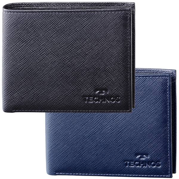 財布 メンズ 送料無料 テクノス サフィアーノ 二つ折り財布 TSWSF 牛革 二折財布 TECHNOS 小銭入れ 札入れ ウォレット