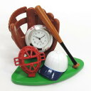 ミニチュア 置時計 小さい かわいい スポーツ 野球 ベースボール グローブ ボール バット ヘルメット キャッチャー マスク C3609-A クロック コレク...