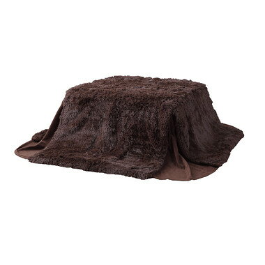 東谷 KK-575BR ライトファニチャー こたつ布団 省スペースコタツ掛布団 正方形 色:ブラウン ロット4(小箱入り) (アソート可) W185×D185 [2]