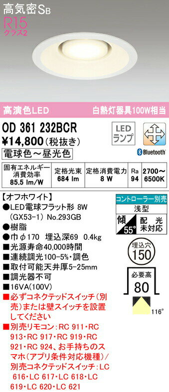 ǥå OD361232BCR LEDŵեåȷ GX53 饤 ⵤ̩SB 150 Ǯ100W饹 R1...
