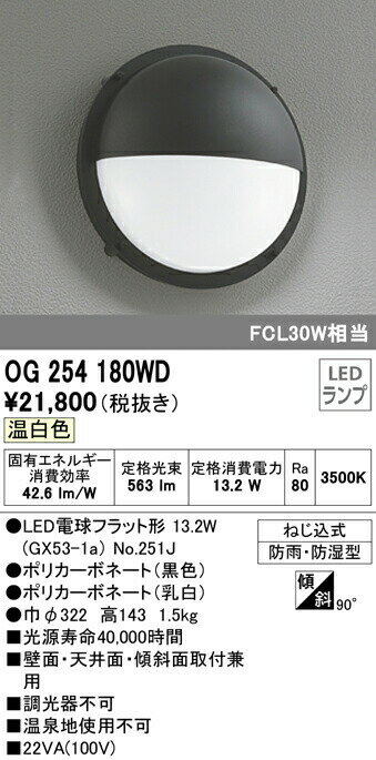 I[fbN OG254180WD GNXeA LED|[`Cg FCL30W F 񒲌 hJEh^ Ɩ ցEGgX Op ǖʁEVʁEXΖʎtp