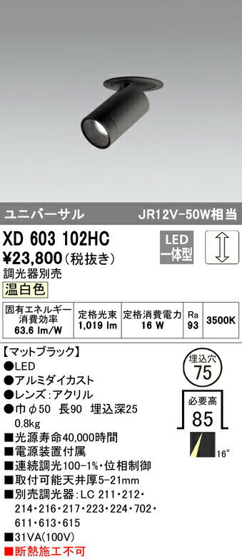 ǥå XD603102HC LEDեɥ󥹥ݥåȥ饤ȡʾ¡ MINIMUMʥߥ˥ޥ COB 75 ...