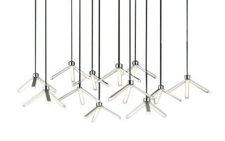 オーデリック OC257108LR LEDシャンデリア 14畳用 R15高演色 クラス2 電球色 非調光 電気工事不要 照明器具 【～14畳】