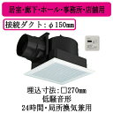 パナソニック XFY-27J8T/47 天井埋込形換気扇 グループ制御コントローラー付 ルーバー組合せ品番 居室 廊下 ホール 事務所 店舗用 低騒音形
