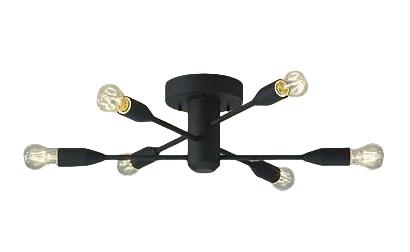 大光 DCH-42448YG LEDシャンデリア 6灯 キャンドル色 調光可 白熱灯60W×6灯相当 電...