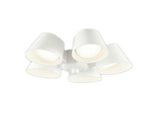 オーデリック WF227WR シーリングファン用灯具 6畳用 R15高演色 クラス2 遮光セードタイプ・5灯 温白色..