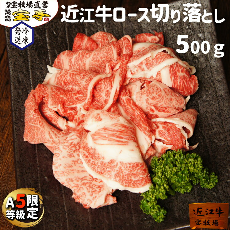 近江牛 宝牧場 近江牛 特選 ロース スライス肉 霜降り 500g 3人前～4人前 父の日 霜降り 切り落とし肉 霜降り肉 高級焼き肉 プレゼント 贈り物 牛肉 切り落とし 肩ロース サーロイン 冷凍肉 スライス 高級肉 国産 黒毛和牛 お肉 すき焼き用 冷凍 すき焼き すき焼き用牛肉 すき焼き肉