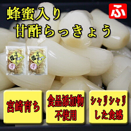 【九州育ち】蜂蜜入り甘酢らっきょう（大薗漬物）130g×2袋〈旧宮崎育ち〉【送料無料】