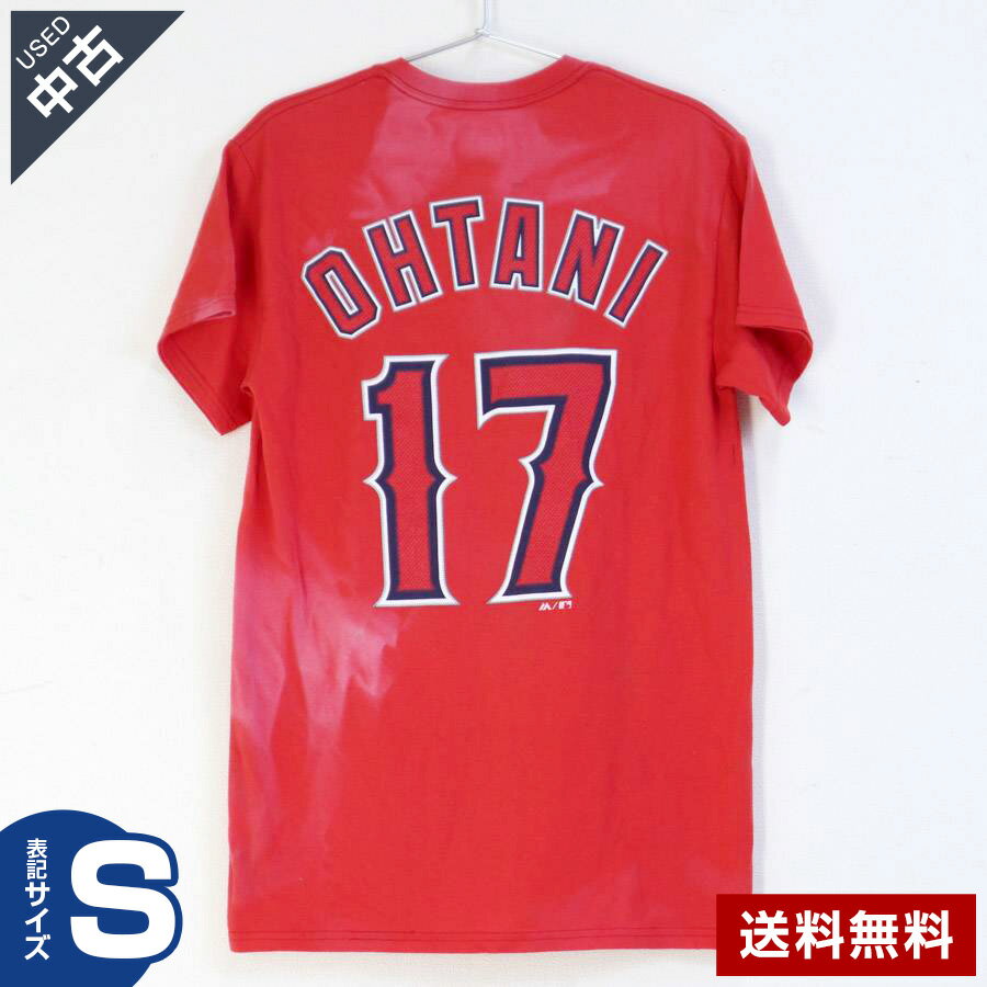 樂天商城 - 【中古】 マジェスティック製 エンゼルス MLB ＃17 大谷翔平 Tシャツ Sサイズ 古着◆139v09